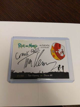 Rick And Morty Autograph Card Kenny Phone 1 15/50