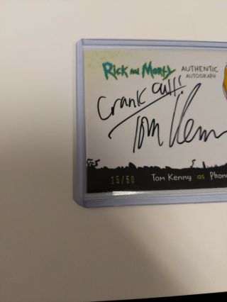 Rick and Morty autograph card Kenny Phone 1 15/50 2