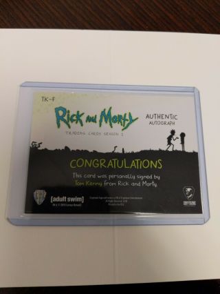 Rick and Morty autograph card Kenny Phone 1 15/50 3