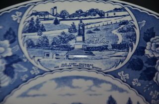 Vintage Jonroth Staffordshire Blue Souvenir Plate MACKINAC ISLAND MICHIGAN 2