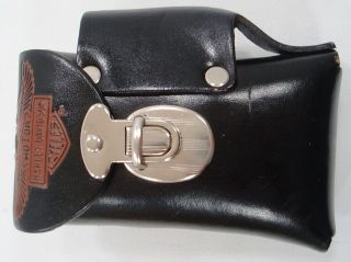 Harley Davidson Motor Cycles Leather Cigarette & Lighter Case Belt Loop
