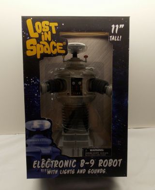 Lost In Space 11 " Tall Electronic B - 9 Robot With Lights And Sounds