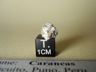 meteorite Carancas,  chondrite H4 - 5,  fresh fragment 0,  74 g,  crust,  crater maker 2