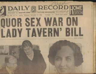 Boston Daily Record November 9 1933 Machine Gun Kelly George Burns Tarzan