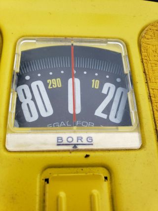 Vintage Borg Bathroom Scale Canary Yellow