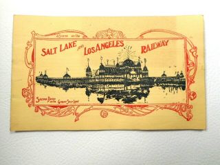 Rare C.  1890s Salt Lake And Los Angeles Railway Booklet Illustrated Saltair Utah