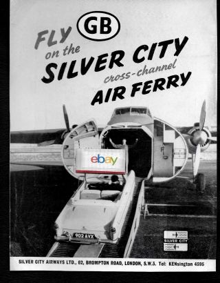 Silver City Airways Bristol Freighter Cross Channel Air Ferry Ad