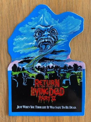 Vintage Return Of The Living Dead 2 Vending Machine Horror Movie Sticker Rare