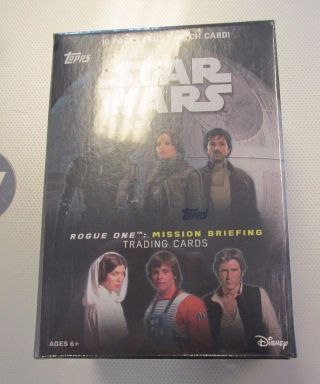 2016 Topps Star Wars Rogue One Mission Briefing Blaster Box 10 Packs 1 Patch