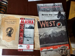 C.  1935 Northern Pacific Railroad,  Alaska,  Yellowstone,  Travel Brochures
