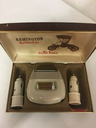 Vintage Remington Rollectric Home And Auto Portable Shaver In It 