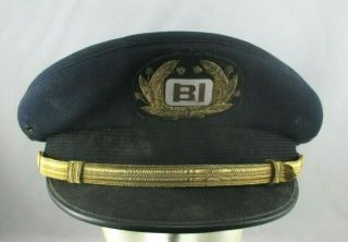 Braniff International Airlines Navy And Gold Pilot Cap