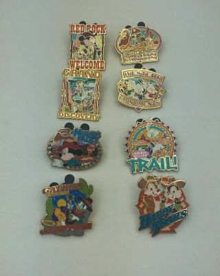 Rare Disney Pin Trading Peru Adventures By Disney Full Pin Set With Lanyard