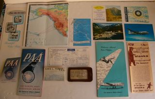 Pa 901 - 6 Employee Trip To Alaska 1955 Ticket,  Menus,  Folio 14 Items