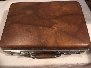 American Tourister Vintage Escort Marble Brown Hard Shell Attache Case