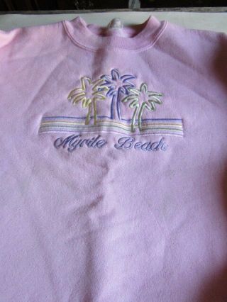 Myrtle Beach Souvenir Pink Sweatshirt Size M