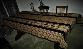 24 Hour Bolivia Alpaca Fiber Loom Woven Table Cloth 10 