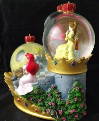 Disney Store HARD TO FIND 5 Princess Musical Snow Globe - Retired - Rare Version 2