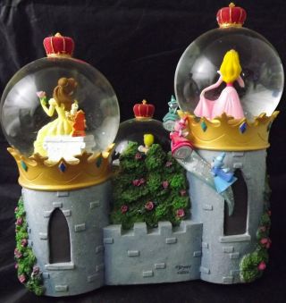 Disney Store HARD TO FIND 5 Princess Musical Snow Globe - Retired - Rare Version 3