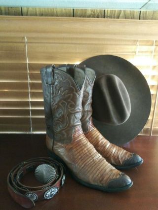 Western Cowboy Outfit Boots Concho Belt & Hat