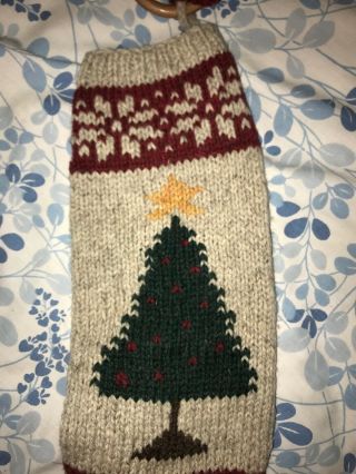 Christmas Cove Designs Stocking 100 Wool Knit Richmond ME Christmas Tree Hook 4