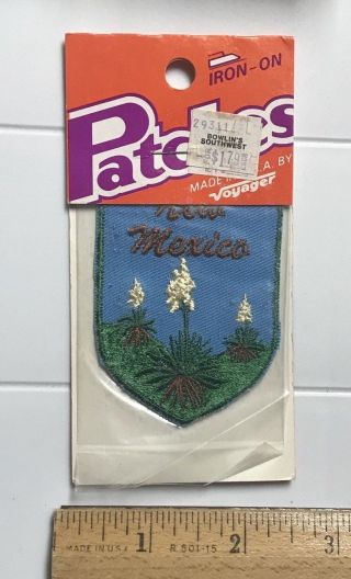 Nip Mexico Nm Yucca Flower State Souvenir Embroidered Patch Badge