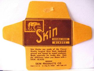 Vintage Rare Skin De Safety Razor Blade