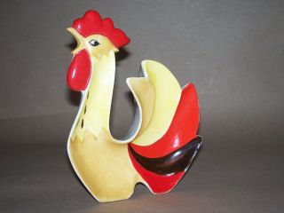 Vintage 1961 Holt Howard Chicken Rooster Spoon Rest Yellow Red Black Tan Nr