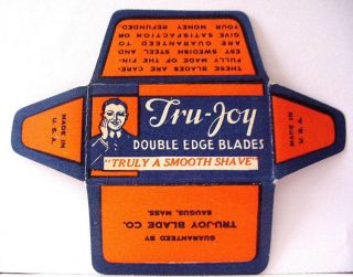 Vintage Rare Tru Joy De Safety Razor Blade