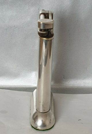 Vintage Silver Plated Dunhill Petrol Table Lighter 3