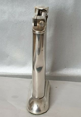 Vintage Silver Plated Dunhill Petrol Table Lighter 4