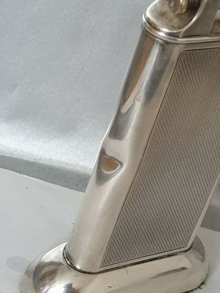 Vintage Silver Plated Dunhill Petrol Table Lighter 5