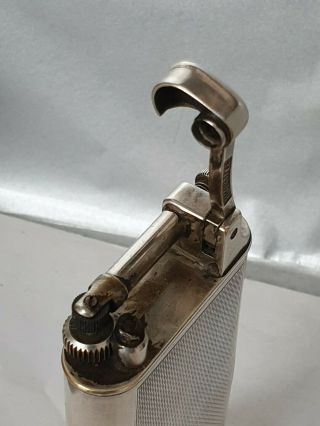 Vintage Silver Plated Dunhill Petrol Table Lighter 7
