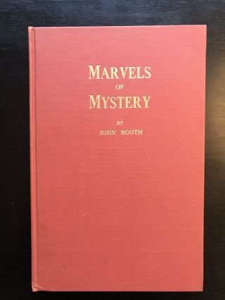 Marvels Of Mystery By John Booth - Vintage Book From Kanter 