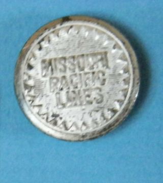 Bb Missouri Pacific Railroad Uniform Button Silvered " Small Only "