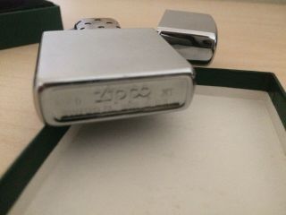 1995 Vintage Zippo Lighter - Brushed Chrome - Green Box - 4