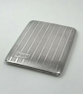 Vintage Elgin Sterling Silver Cigarette Wallet Case 116 Grams