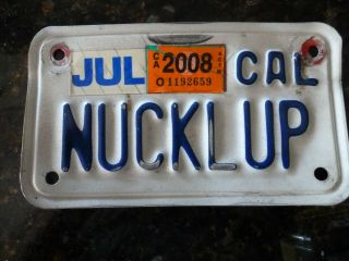 Personalized License Plate California Motorcycle License Plate 7 " X 4 " Nucklup