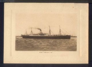 1908 White Star Line S.  S.  Cretic Abstract Of Log Naples To York