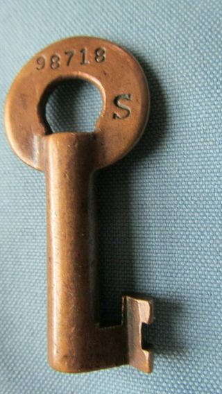 Vintage Brass Baltimore & Ohio Railroad Company Switch Lock Opener - Serial Numbe 2