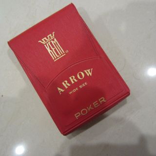 Vintage Kem Wide Size Poker Single Deck Playing Cards Red Arrow