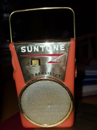 Vintage Suntone 6 Transistor Radio Model Trn - 6