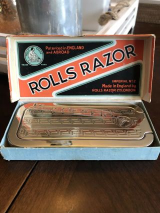 Vintage Rolls Razor Imperial No.  2 - Made In England Box & Instructions