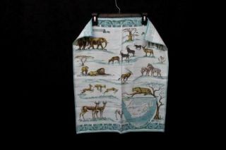Vintage Tea Towel By Pan Prints Parks And Reserves Of South Africa Map