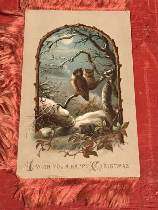 Victorian Christmas Card Fringed,  Fold Out