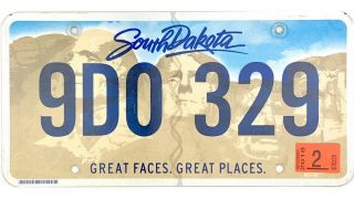 Modern South Dakota License Plate 9d0329 Newest Mount Rushmore Graphics