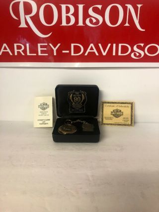 Harley Davidson 90th Anniversary Swiss Pocket Watch Limited Edition Robison Hd