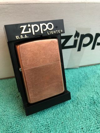 Copper Zippo D - 2003 Lighter Bradford Pa Usa Stock Z102