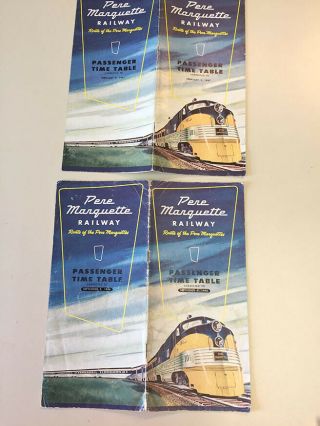 2 Pere Marquette Railway Timetables 09/08/1946 And 02/09/1947