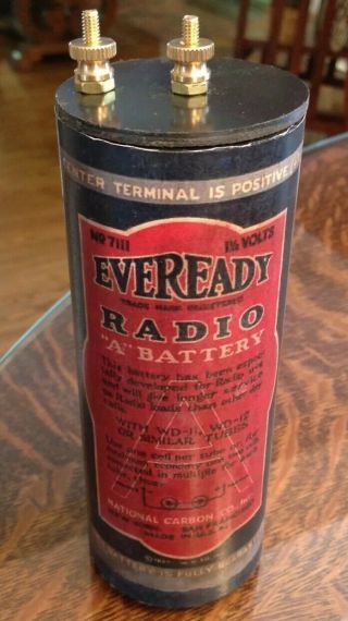 Antique Refillable 6 Eveready “a” Dry Cell Battery Telephone,  Radio,  Lantern